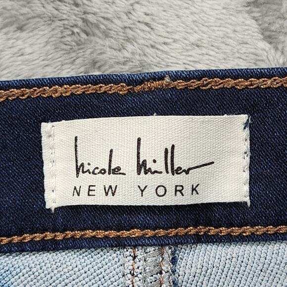 Nicole Miller Jeans Womens 14 Blue Dark Wash SoHo High Rise Ankle Skinny Stretch - Picture 6 of 14